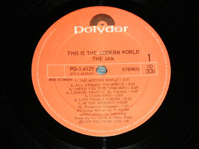 画像: THE JAM - THIS IS THE MODERN WORLD ( Ex+++/Ex+++ )  / 1977  CANADA ORIGINAL Used LP 