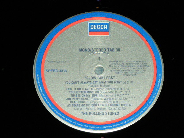 画像: ROLLING STONES - SLOW ROLLERS  ( Ex+++/MINT- )  /  1981 UK ENGLAND ORIGINAL  Used LP 