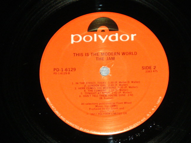 画像: THE JAM - THIS IS THE MODERN WORLD ( Ex++/MINT- )  / 1977  US AMERICA ORIGINAL Used LP 