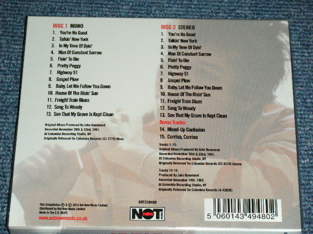 画像: BOB DYLAN - BOB DYLAN ( MONO & STEREO + BONUS Tracks )  / 2011 EUROPE "Brand New" 2 CD'S SET 