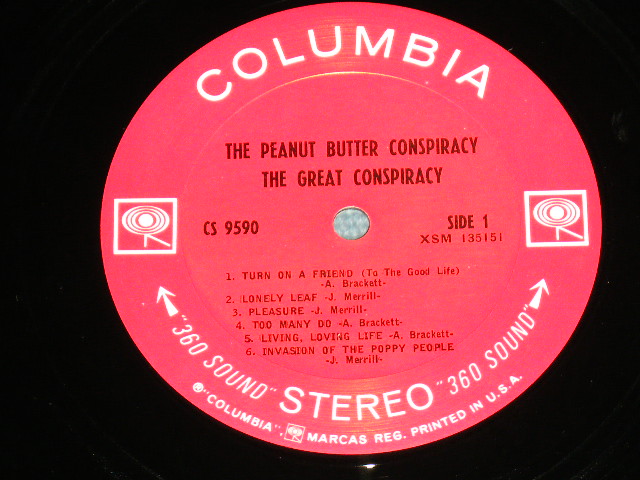 画像: THE PEANUT BUTTER CONSPIRACY ( GARY USHER Works ) - THE GREAT CONSPIRACY ( Ex+/MINT- ) /  1968 US AMERICA ORIGINAL 360 SOUND Label & "DEMONSTRATION" STAMP on BACK COVER STEREO Used LP 