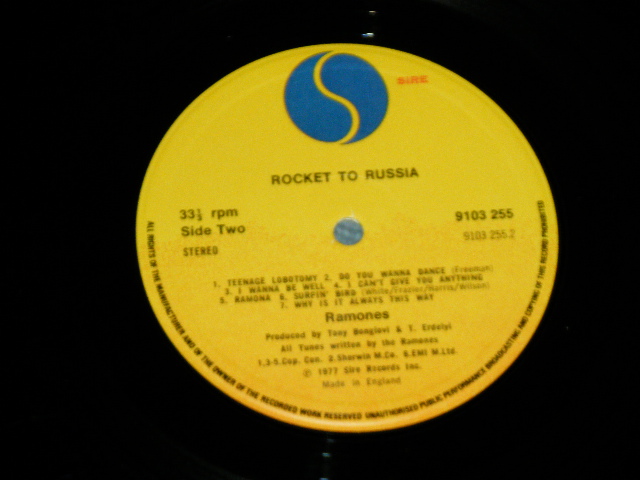 画像: RAMONES  -  ROCKET TO RUSSIA  ( Ex++/MINT- ) / 1977 UK ENGLAND  ORIGINAL Used LP 