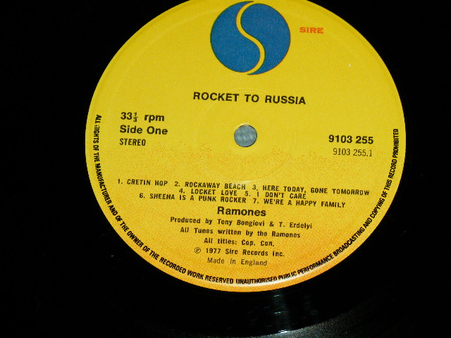 画像: RAMONES  -  ROCKET TO RUSSIA  ( Ex++/MINT- ) / 1977 UK ENGLAND  ORIGINAL Used LP 