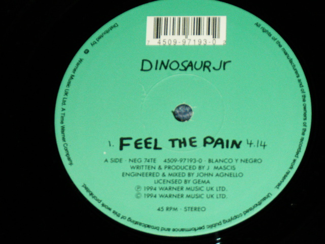 画像: DINOSAUR JR - FEEL THE PAW   / 1994 UK ENGLAND ORIGINAL "LIMITED # 01351" ETHCHED DISC ONE SIDED Used 10" inch LP