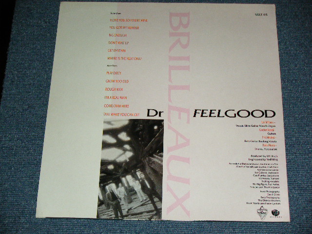 画像: DR.FEELGOOD - BRILLEAUX ( Ex+++/MINT- ) /  1985 UK ENGLAND ORIGINAL Used LP 