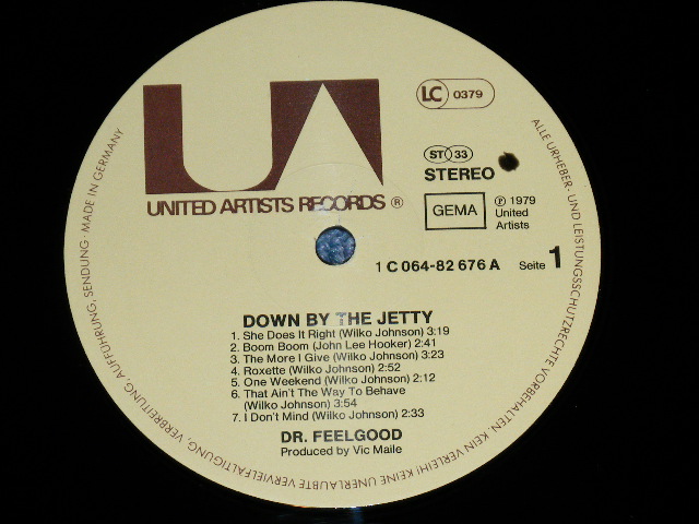 画像: DR.FEELGOOD - DOWN BY THE JETTY ( Ex++/MINT- ) /  1975 WEST-GERMANY GERMAN  ORIGINAL Used LP 