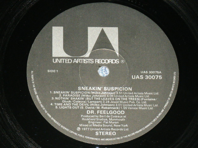 画像: DR.FEELGOOD - SNEAKIN' SUSPICION ( Ex+/ MINT- ) /  1977 UK ENGLAND ORIGINAL Used LP 