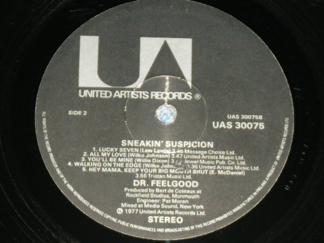 画像: DR.FEELGOOD - SNEAKIN' SUSPICION ( Ex+/ MINT- ) /  1977 UK ENGLAND ORIGINAL Used LP 