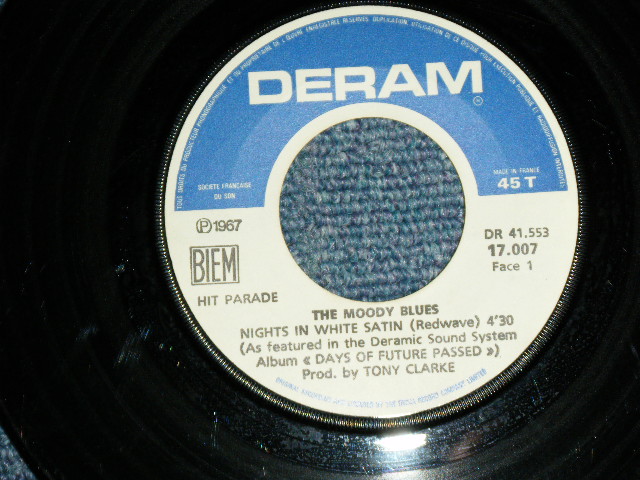 画像: The MOODY BLUES - NIGHTS IN WHITE SATIN  / 1967 FRANCE FRENCH  ORIGINAL Used 7"Single with PICTURE SLEEVE 