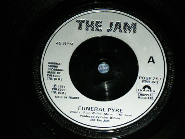 画像: THE JAM ( PAUL WELLER ) - FUNERAL PYRE ( Ex++/Ex+++ )  / 1981 FRANCE FRENCH  ORIGINAL Used 7" Single with Picture Sleeve