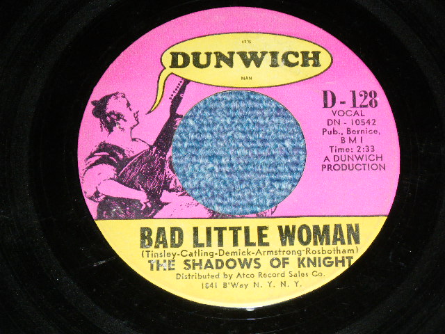 画像1: The SHADOWS OF KNIGHT - BAD LITTLE WOMAN   / 1966 US AMERICA  ORIGINAL Used  7"SINGLE