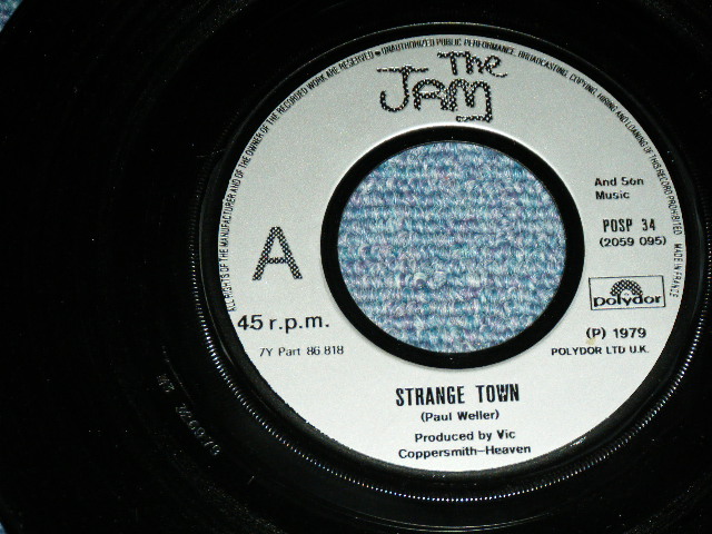 画像: THE JAM ( PAUL WELLER ) - STRANGE TOWN ( Ex++/Ex+++ )  / 1979 FRANCE FRENCH  ORIGINAL Used 7" Single with Picture Sleeve