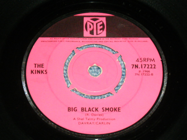 画像: THE KINKS -  DEAD END STREET   ( Ex/Ex )  / 1966 UK ENGLAND ORIGINAL  Used 7" Single 