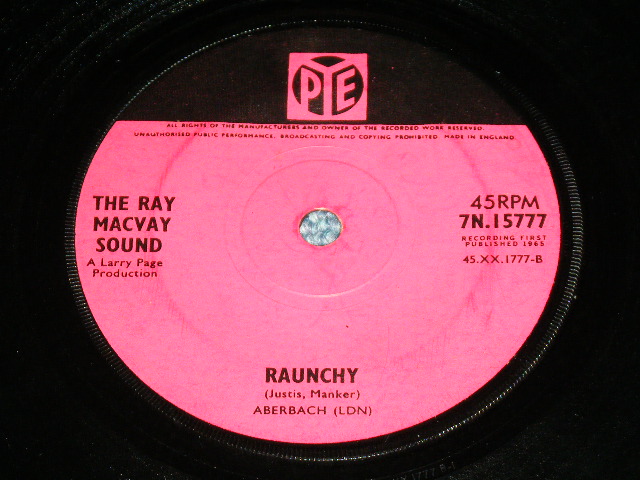 画像: The RAY MACVAY SOUND ( RAY DAVIS of THE KINKS ) -  REVENGE  ( Ex++/Ex++ )  / 1965 UK ENGLAND ORIGINAL  Used 7" Single 