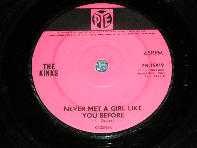 画像: THE KINKS - SEE MY FRIEND ( Ex/Ex )  / 1965 UK ENGLAND ORIGINAL  Used 7" Single 