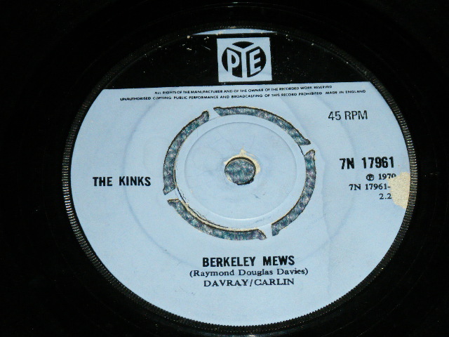 画像: THE KINKS -  LOLA ( VG++/VG++ )  / 1970 UK ENGLAND ORIGINAL  Used 7" Single 