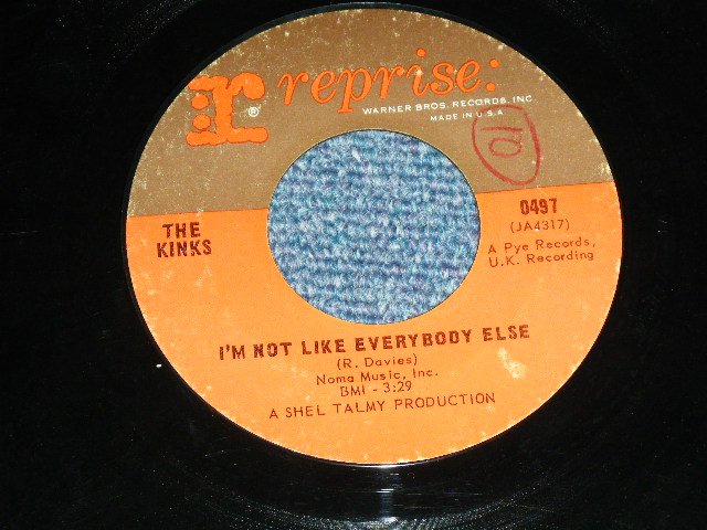 画像: THE KINKS -  SUNNY AFTERNOON ( Ex/Ex )  / 1966  US AMERICA  ORIGINAL Used 7" Single 