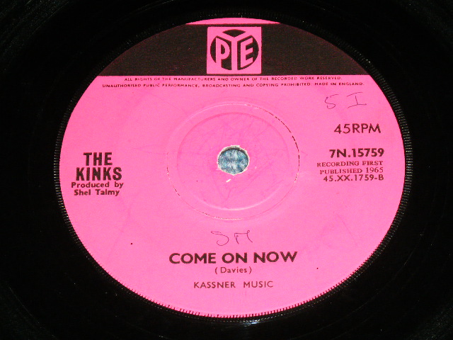 画像: THE KINKS - TIRED OF WAITING FOR YOU ( Ex++/Ex++ )  / 1965 UK ENGLAND ORIGINAL  Used 7" Single 