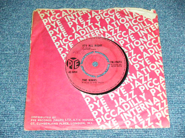 画像: THE KINKS - YOU REALLY GOT ME ( VG+++/VG+++ )  / 1964 UK ENGLAND ORIGINAL  Used 7" Single 