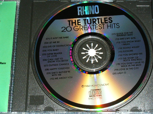 画像: TURTLES -  20GREATEST HITS  /1984 US AMERICA Used CD Out-Of-Print Now