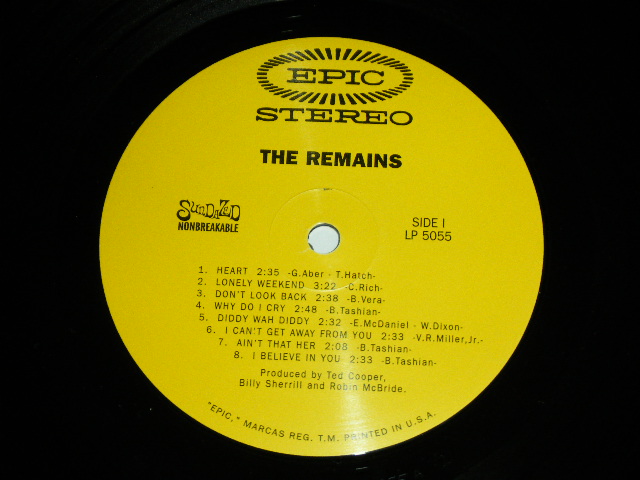 画像: THE REMAINS - THE REMAINS  / 1999 US REISSUE 180 Gram Heavy Weight  Used  LP 