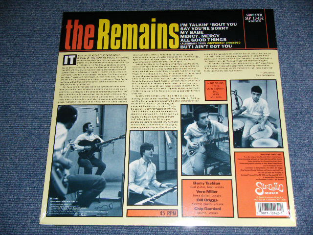 画像: THE REMAINS - THE REMAINS : I'M TALKIN' 'BOUT YOU + 5  ( 6 Tracks 10" inch  )  / 2000 US AMERICA ORIGINAL Brand New SEALED 6 Tracks 10" inch LP
