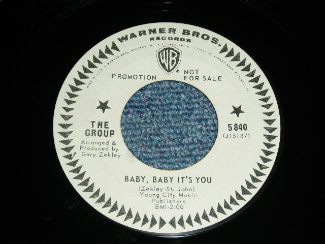 画像1: THE GROUP - BHABY,BABY IT'S YOU  ( Ex++/.Ex++ )/ 1966 US AMERICA ORIGINAL White Label PROMO Used 7"45 