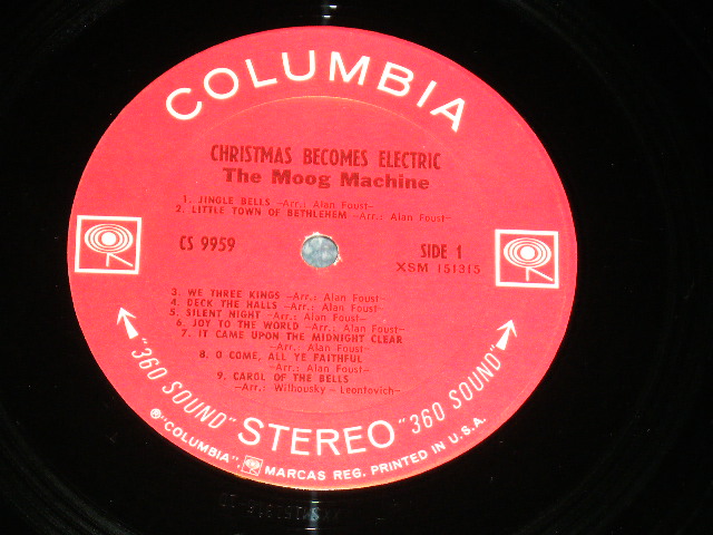 画像: THE MOOG MACHINE - CHRISTMAS BECOMES ELECTRIC / 1960's US AMERICA ORIGINAL "360 Sound Label" PROMO Stamp Used LP 