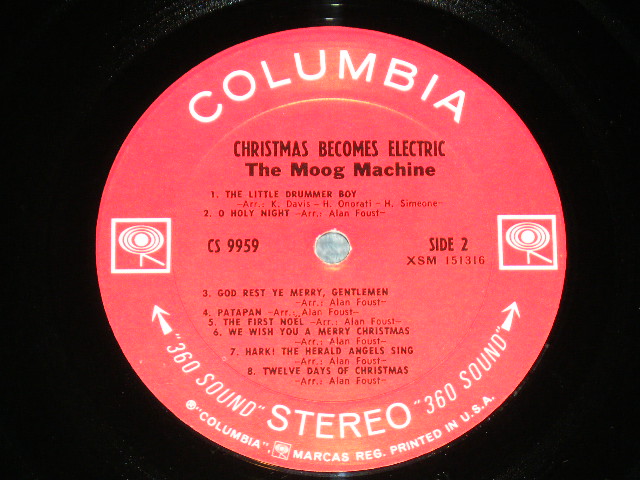 画像: THE MOOG MACHINE - CHRISTMAS BECOMES ELECTRIC / 1960's US AMERICA ORIGINAL "360 Sound Label" PROMO Stamp Used LP 