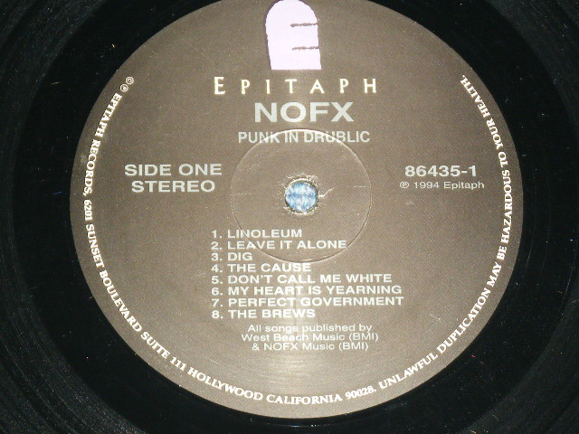 画像: NOFX - PUNK IN DRUBLIC ( Ex+++/MINT- )  / 1994 US AMERICAN ORIGINAL Used LP 