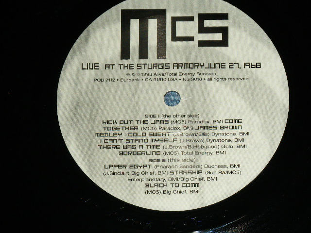 画像: MC 5 - STARSHIP  THE MC5 LIVE AT THE STURGIS ARMORY JUNE 27,1968 ( MINT/Ex+++ ) /1998  US AMERICA ORIGINA Used LP