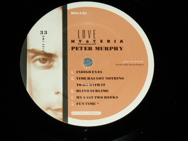 画像: PETER MURPHY - LOVE MYSTERIA / 1980 UK ENGLAND  ORIGINAL Used LP 