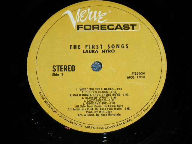 画像: LAURA NYRO - LAURA NYRO THE FIRST SONGS ( VG+++/Ex+ )   /  1967 US ORIGINAL STEREO Used  LP