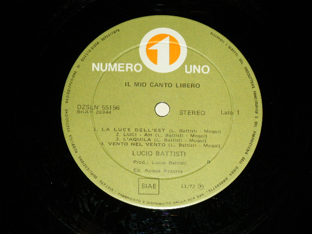 画像: LUCIO BATTISTI - IL MIO CANTO LIBERD  / 197 I TALY ITALIA ORIGINAL Used LP 