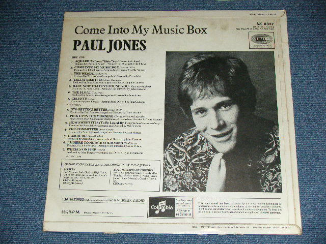 画像: PAUL JONES of MANFRED MANN - COME INTO MY MUSIC BOX ( Ex/Ex+ Looks:Ex+++ )  / 1969 UK ENGLAND ORIGINAL "One EMI Label" STEREO Used LP 