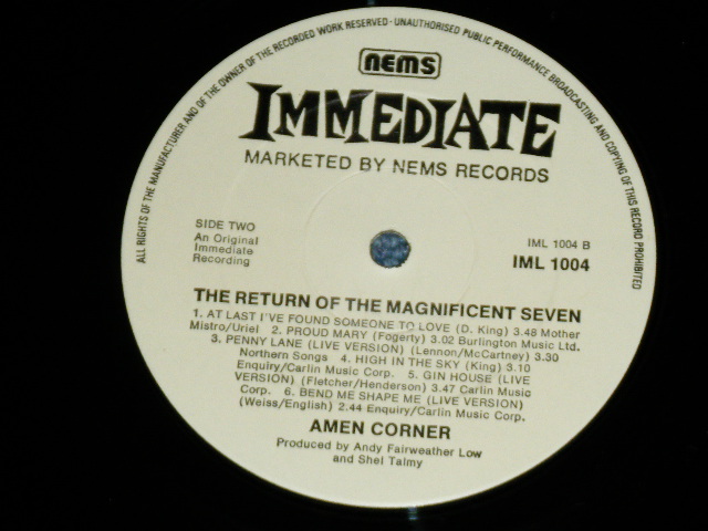 画像: AMEN CORNER - THE RETURN OF THE MAGNIFICENT SEVEN ( Ex/MINT- )  / 1976 UK ENGLAND ORIGINAL  Used LP 