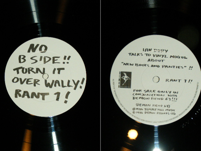 画像: IAN DURY - NEW BOOTS and PANTIES!! ( With Bonus INTERVIEW 12" : MINT-/MINT- )  / 1986 UK ENGLAND Used LP+12" 