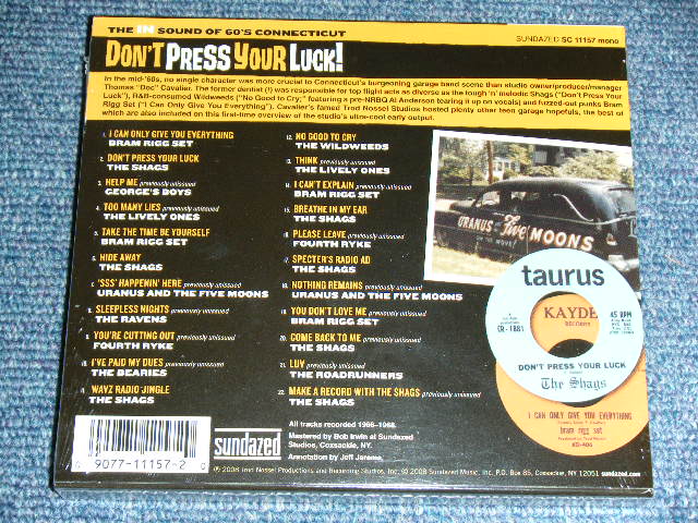 画像: V.A. -   Don't Press Your Luck! The IN Sound of 60's Connecticut    / 2008 US AMERICA Brand New SEALED CD 