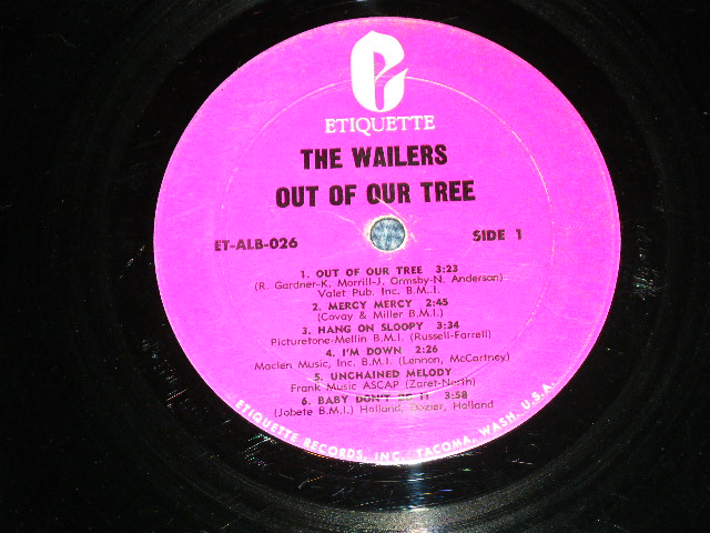 画像: The WAILERS - OUT OF OUR TREE  ( VG+++.VG+++ )   /  1966 US AMERICA ORIGINAL MONO  Used  LP