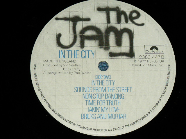 画像: THE JAM - IN THE CITY ( Ex++/MINT- )   / 1980's UK ENGLAND Reissue Used LP 