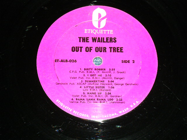 画像: The WAILERS - OUT OF OUR TREE  ( VG+++.VG+++ )   /  1966 US AMERICA ORIGINAL MONO  Used  LP