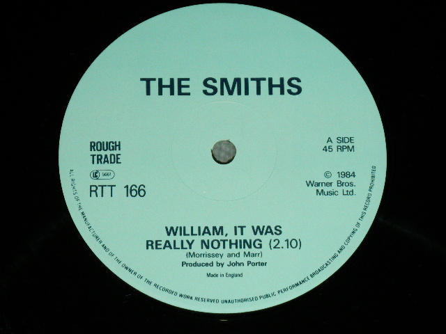 画像: THE SMITHS - WILLIAM,IT WAS REALLY NOTHING / 1984 UK ENGLAND ORIGINAL Used LP