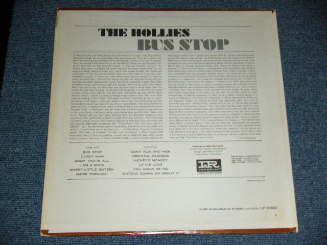 画像: THE HOLLIES - BUS STOP ( Ex++,Ex+/Ex+ ) / 1966 US AMERICA ORIGINAL MONO Used LP  