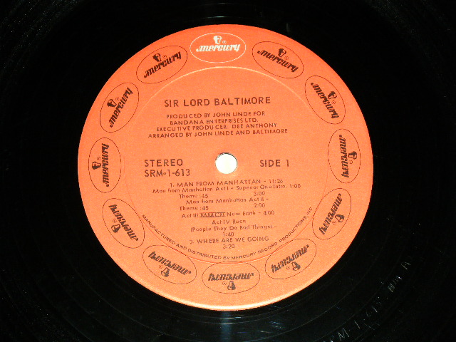 画像: SIR LORD BALTIMORE ( AMERICAN EAST COAST HEAVY ROCK!) - SIR LORD BALTIMORE / 1971 US AMERICA ORIGINAL Used LP  