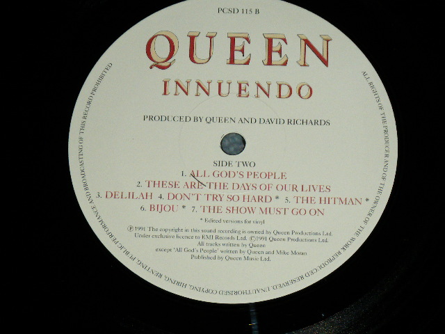 画像: QUEEN - INNUENDO   / 1991 UK ENGLAND ORIGINAL Used LP 