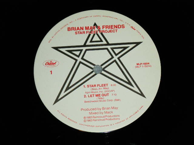 画像: BRIAN MAY (of QUEEN)+ FRIENDS  -  STAR FLEET PROJECT  ( MINT-/MINT-) / 1983  US AMERICA ORIGINAL Used 12"