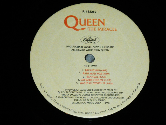 画像: QUEEN - THE MIRACLE ( Ex+/MINT-) / 1989 US AMERICA  ORIGINAL Used LP 