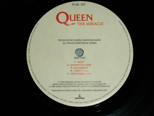 画像: QUEEN - THE MIRACLE ( Ex++/Ex++ ) / 1989 UK ENGLAND ORIGINAL Used LP 