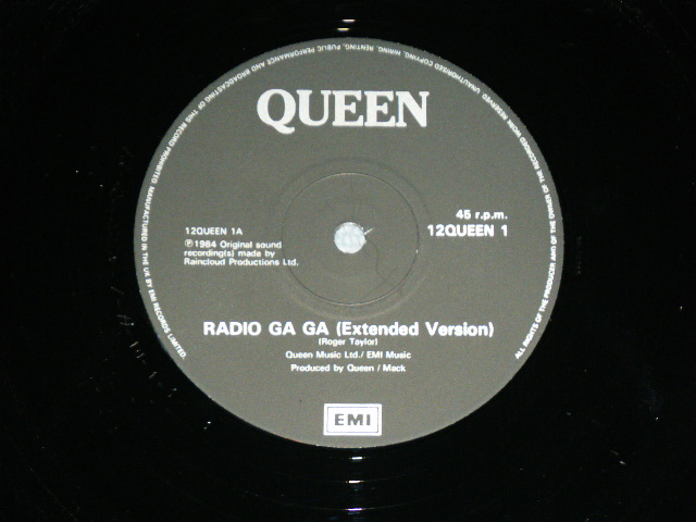 画像: QUEEN - RADIO GA GA  (  Ex+++/MINT- ) / 1984 UK ENGLAND  ORIGINAL Used 12" 