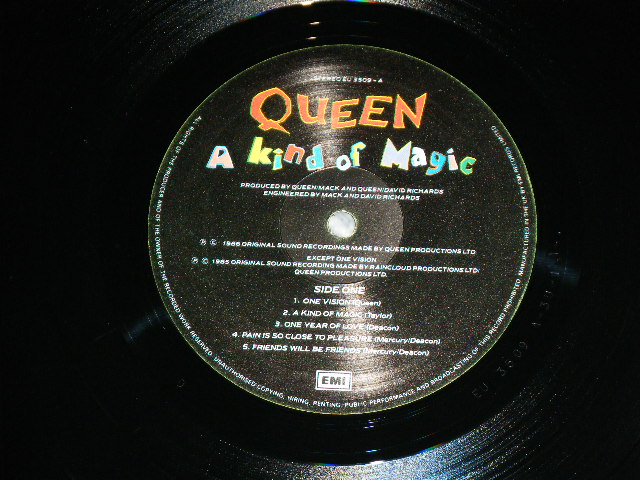 画像: QUEEN - A KIND OF MAGIC ( Matrix # A)4-3U-1-1-1/B)3-2U-1-1-X1 ; E+++/MINT- ) / 1986 UK ENGLAND ORIGINAL Used LP 